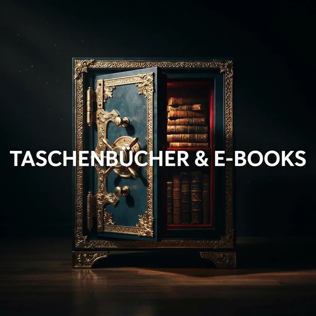 Taschenbücher & E-Books – antike Truhe mit Ledereinbänden